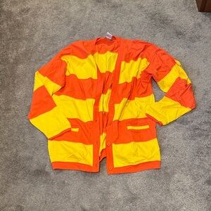 Optimal Orange/Yellow Button Down Cardigan SIZE L